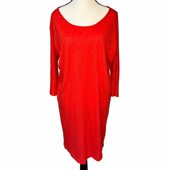 Lilla P Scarlet Easy Tank Dress Size M Pima Cotton Made in Peru Everyday Chic - Picture 1 of 9